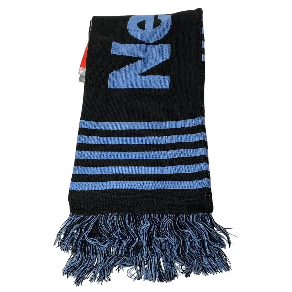 Adidas NYCFC Winter Scarf Unisex One Size Blue Navy Striped NEW